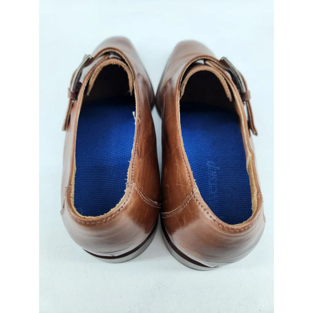 Mario Bruni Single Monk Strap Dress Shoes Mens EU 39 US 6.5 Brown Leather Italy